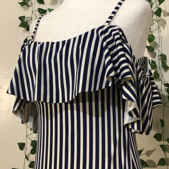 Striped One Piece Swimsuit (George 10) - Picture 2 of 3